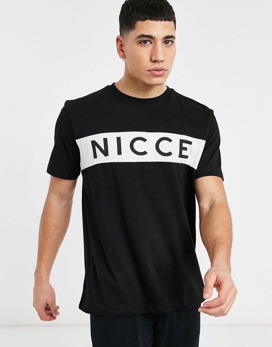 Nicce - Loungekleding - T-shirt met paneel in zwart