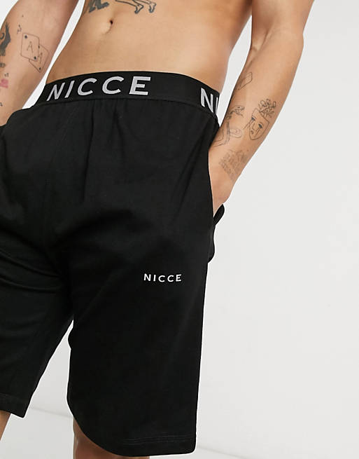  Nicce loungewear sofa shorts in black 