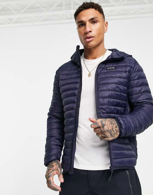 Nicce Maidan padded jacket in navy ASOS