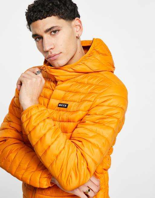 Nicce maidan padded jacket in orange ASOS