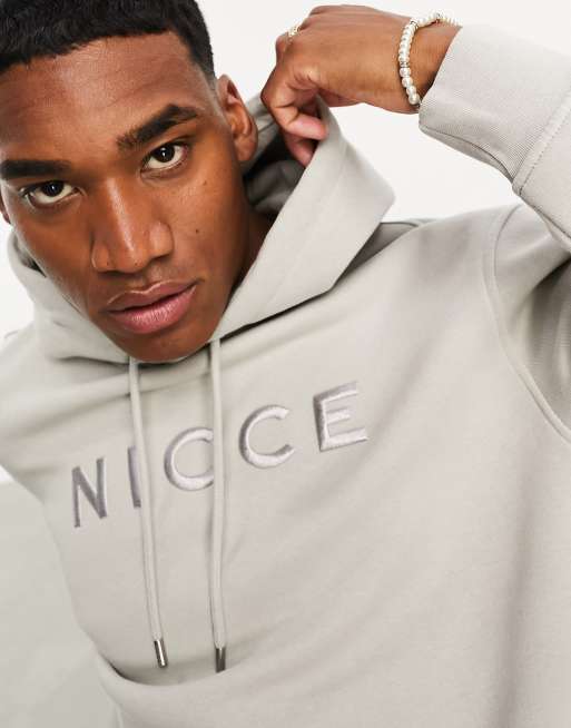 Nicce mercury embroidered logo hoodie in coal