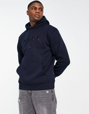 Nicce Mercury embroidered logo hoodie in navy - ASOS Price Checker