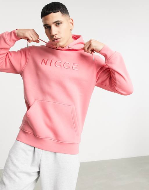 Nicce mercury embroidered logo hoodie in pink ASOS