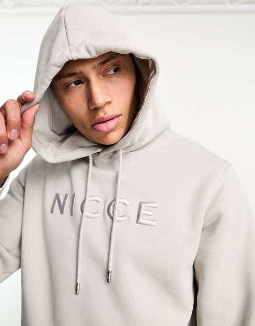 Grey and hotsell white nicce hoodie