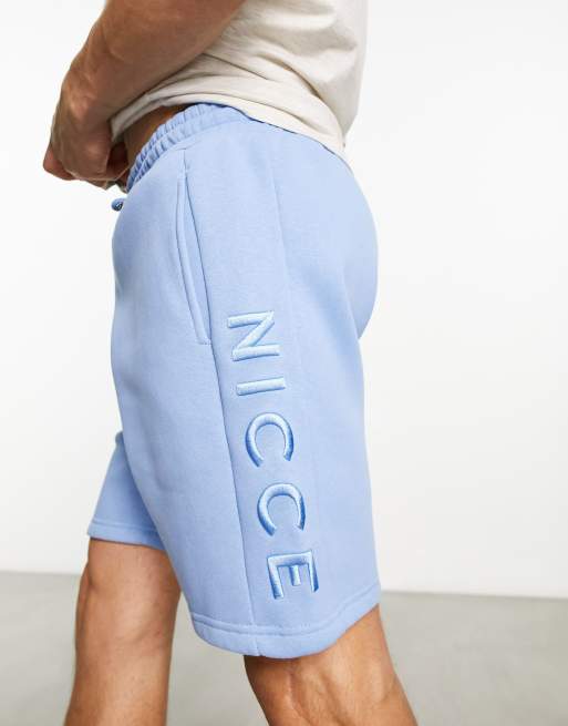 Nicce - Mercury - Jersey short in lichtblauw
