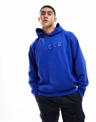 Nicce mercury oversized pullover hoodie in royal blue - ASOS Price Checker
