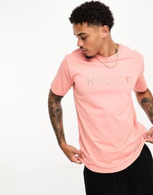Nicce mercury t-shirt in peach