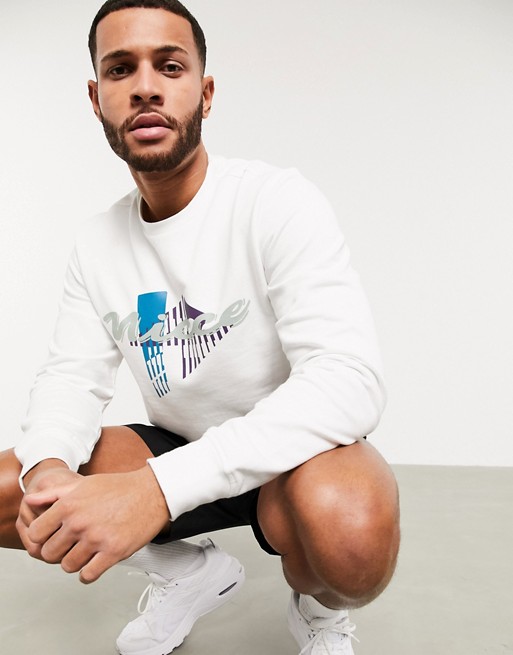 Nicce Miami sweatshirt with large logo in white