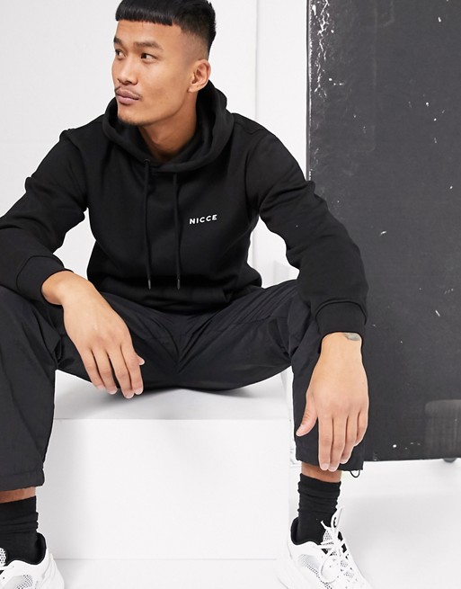 Nicce mini logo hoodie in black