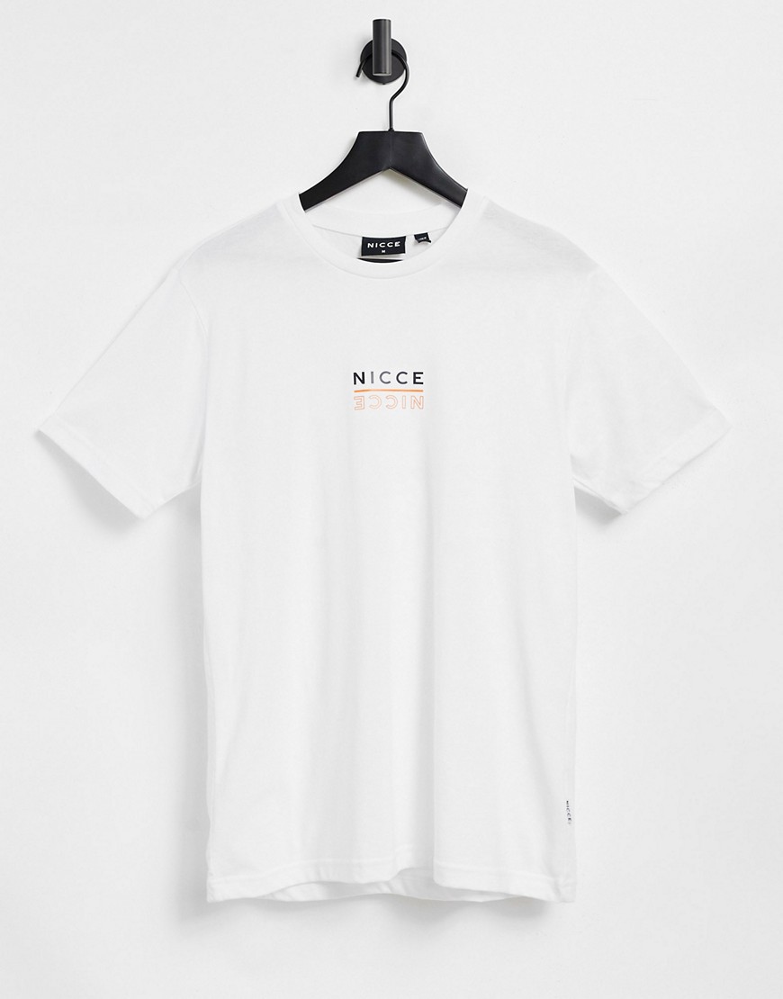 Nicce - Mirage - T-shirt met print op de borst in wit