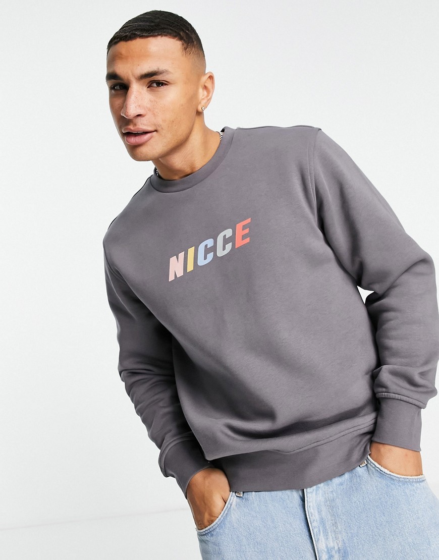 Nicce myriad sweatshirt in gray-Grey