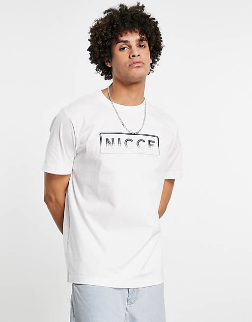Nicce powell embroidered t-shirt in white | ASOS