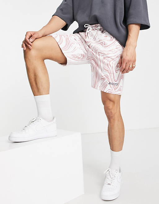 Shorts Nicce print shorts in pink 