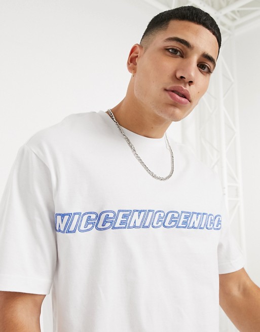 Nicce repeat logo t-shirt in white