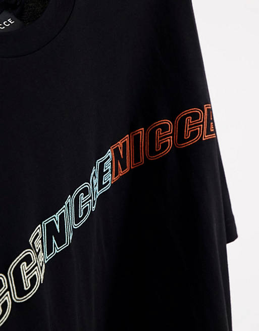  Nicce rioja emboidered t-shirt in black 