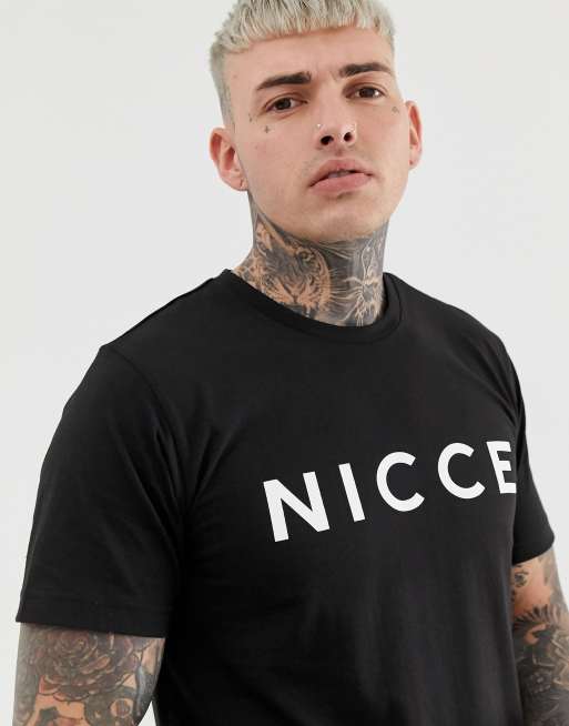 Nicce – Schwarzes T-Shirt mit Logo, 3 von 4