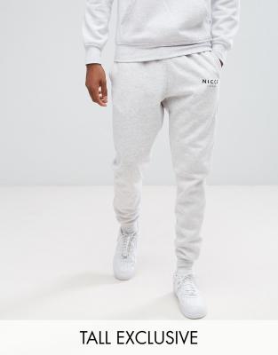 nicce skinny joggers grey