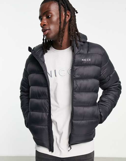 Nicce skyline padded jacket in black | ASOS