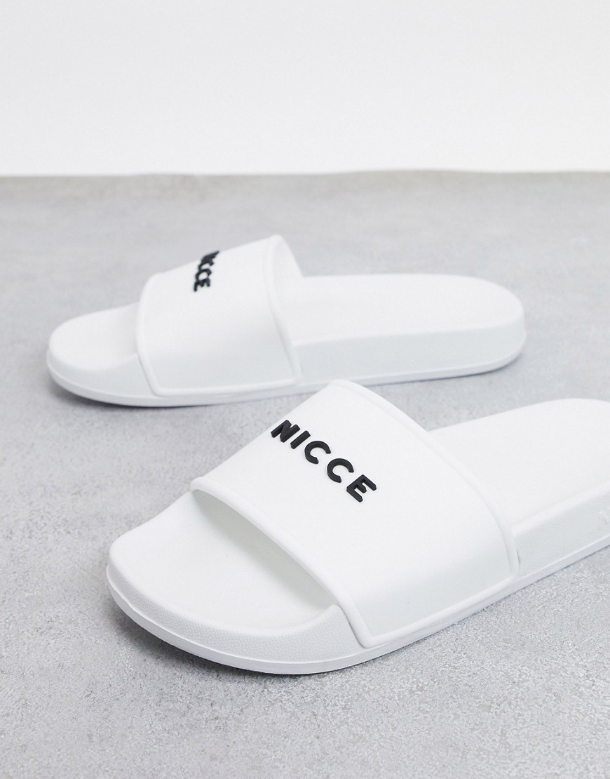 Nicce - Slider bianche con logo-Bianco