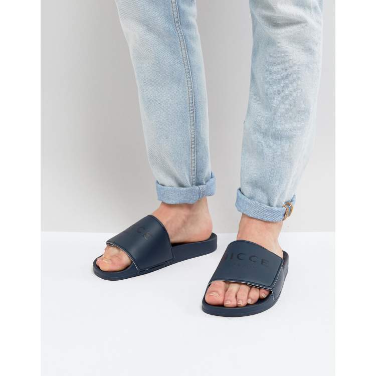 Nicce sliders in navy ASOS