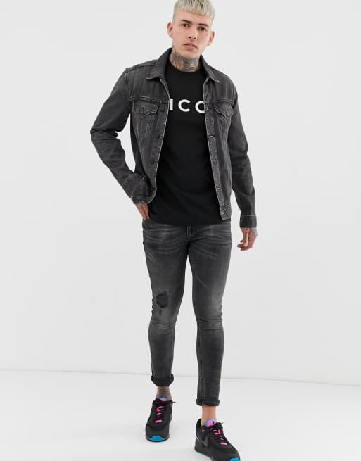 Nicce – Svart t-shirt med logga, 4 av 4