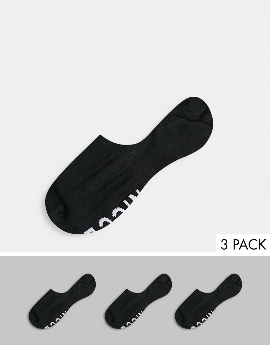 Nicce – Svarta dolda strumpor i 3-pack