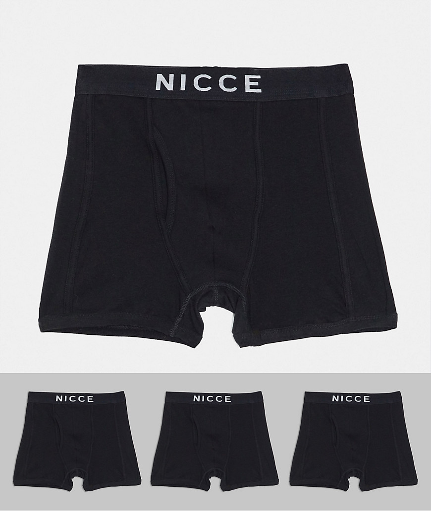 Nicce – Svarta trunks i 3-pack