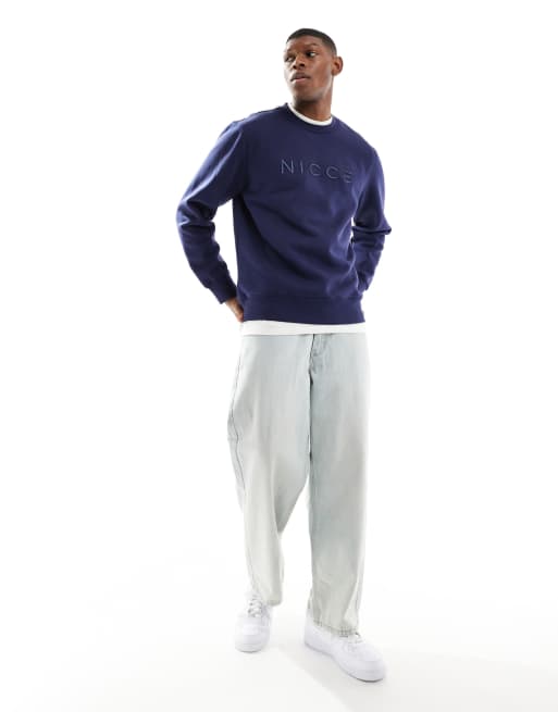 Nicce - Sweat ras de cou à logo - Bleu marine, 4 de 4