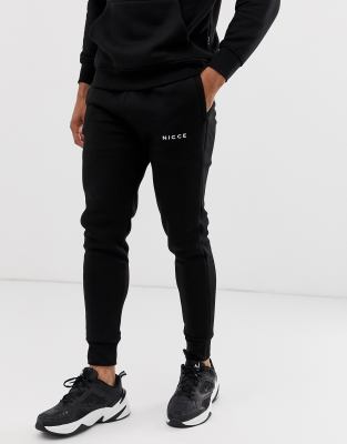 nicce black skinny joggers