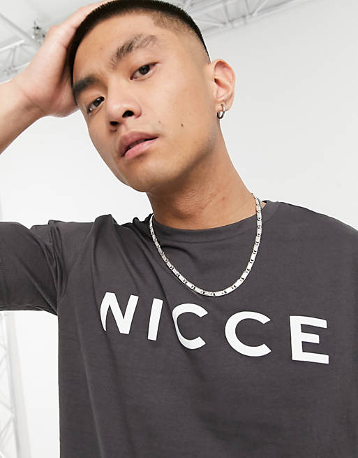 Nicce t-shirt in coal with logo
