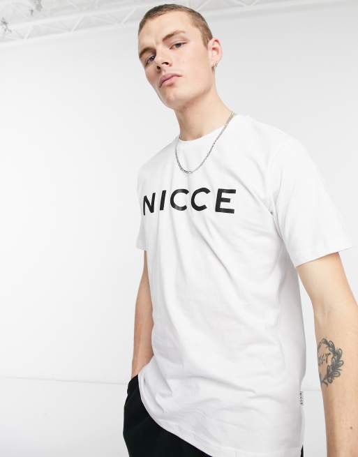 Nicce - T-Shirt in wit met logo, 3 van 4