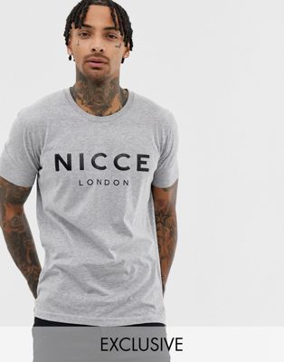 Nicce - T-shirt met logo in grijs exclusief bij ASOS
