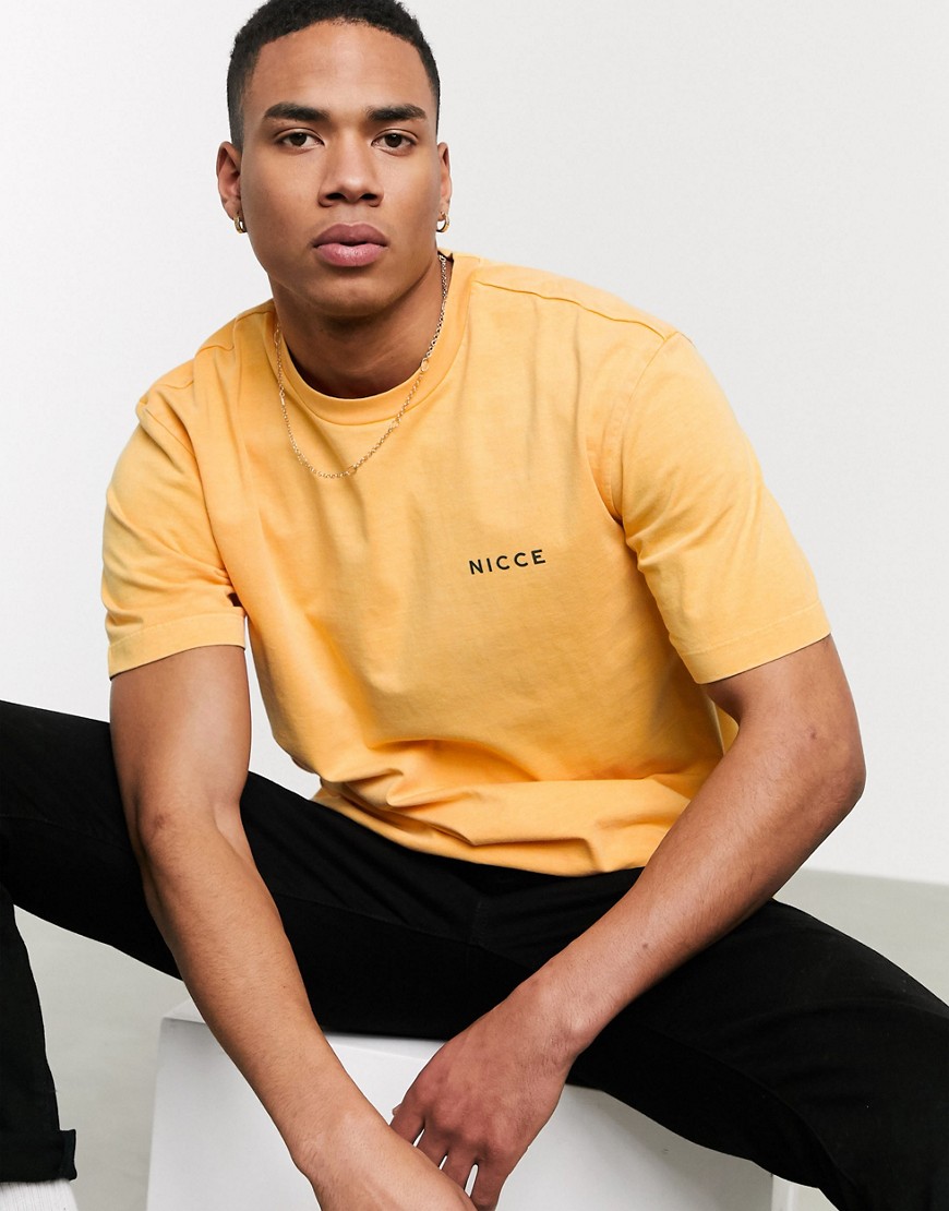 Nicce - T-shirt oversize albicocca-Arancione