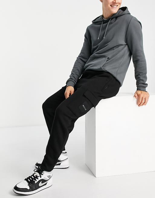 Nicce tetrad cargo joggers in black | ASOS