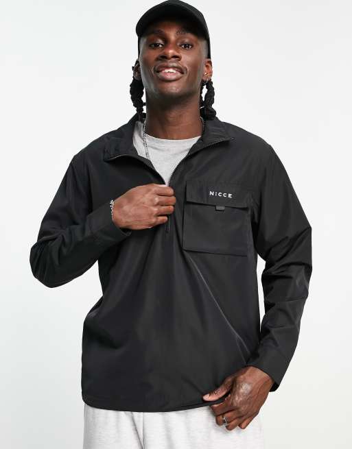 Nicce tetrad half zip jacket in black ASOS