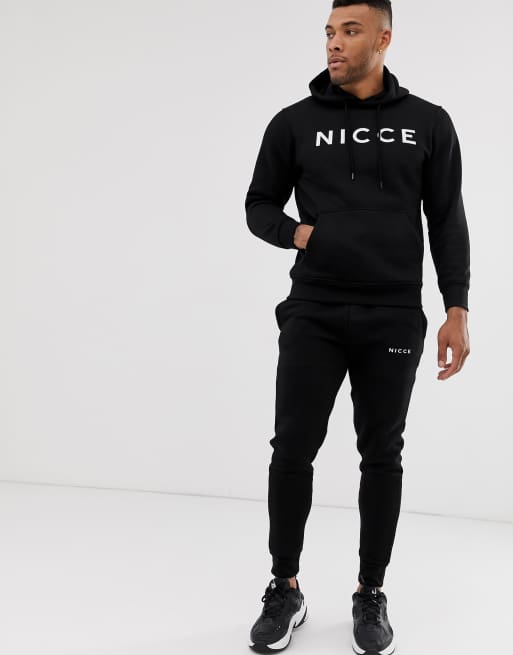 Nicce trackies in black with logo ASOS