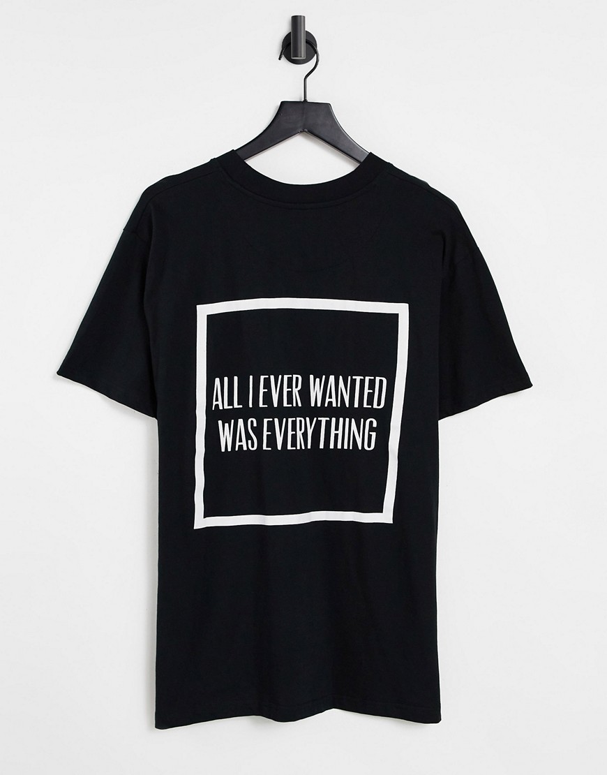 Night Addict all I ever wanted backprint t-shirt in black