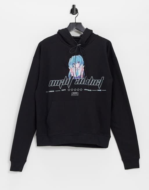 Download Night Addict Animated Chest Printed Hoodie In Black Asos