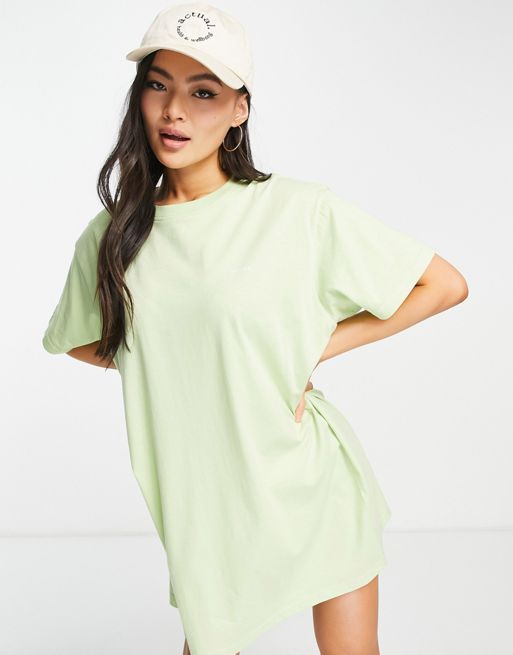 Night Addict Baddie Oversized T-Shirt Dress in Lime-Green - ASOS Outlet