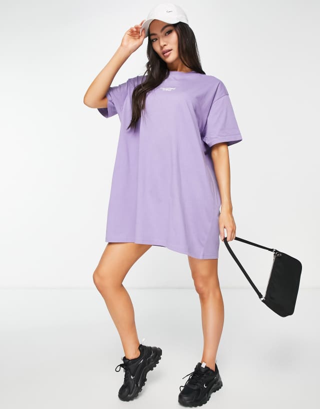 Night Addict certified crew oversized t-shirt dress in purple