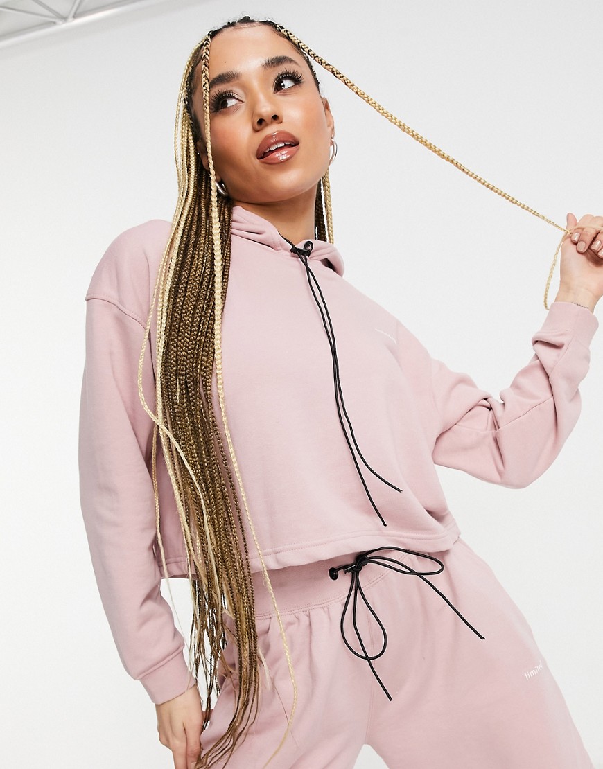Night Addict coordinating cropped cargo tracksuit hoodie-Pink