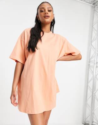 coral t shirt dress