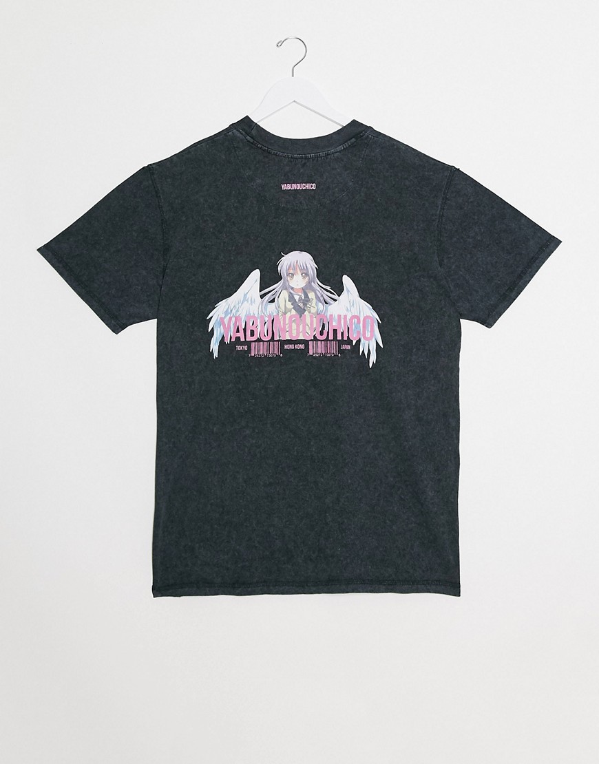Night Addict – Kayla Anime – T-shirt i oversize-modell med tryck bak-Blå