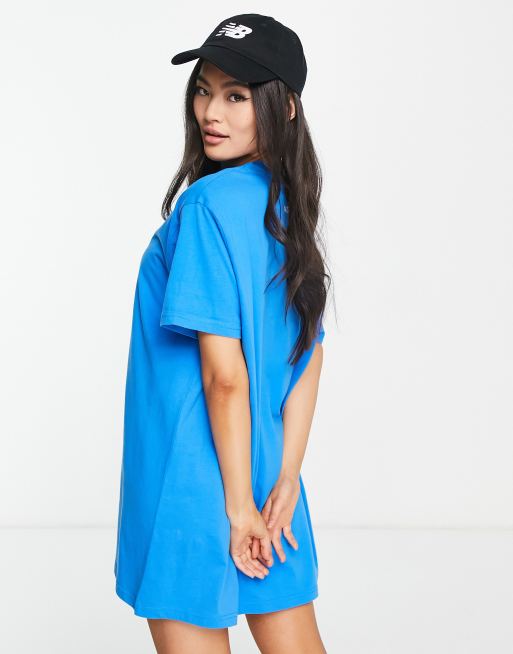 Night Addict – Limited – Niebieska T-shirtowa sukienka oversize, 4 z 4