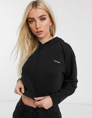 Night Addict limited slogan cropped tracksuit hoodie | ASOS