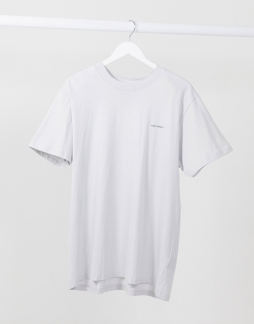 Night Addict logo oversized T-shirt in white