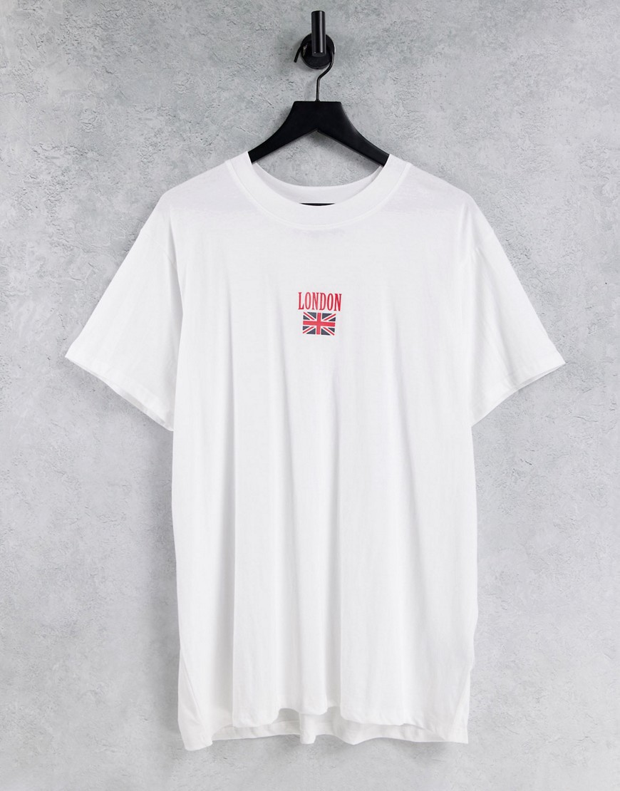 Night Addict london print t-shirt in white