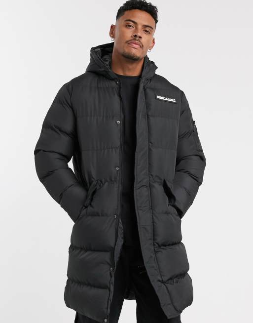 Night Addict longline puffer coat ASOS