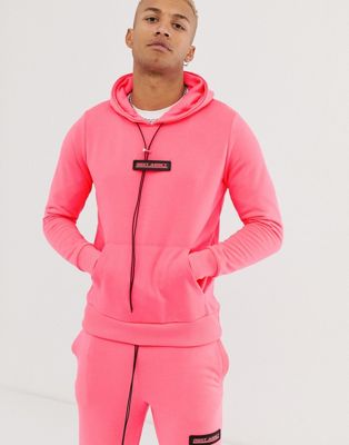Night Addict neon pink hoodie | ASOS