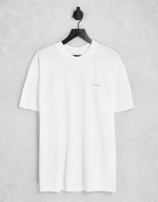 Night Addict offline print t-shirt in white